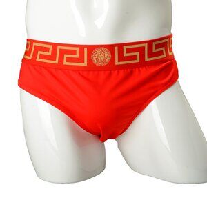 Versace Men's Greeca Border Low Rise Swimwear Slip Versace sz 7 US XL IT 54